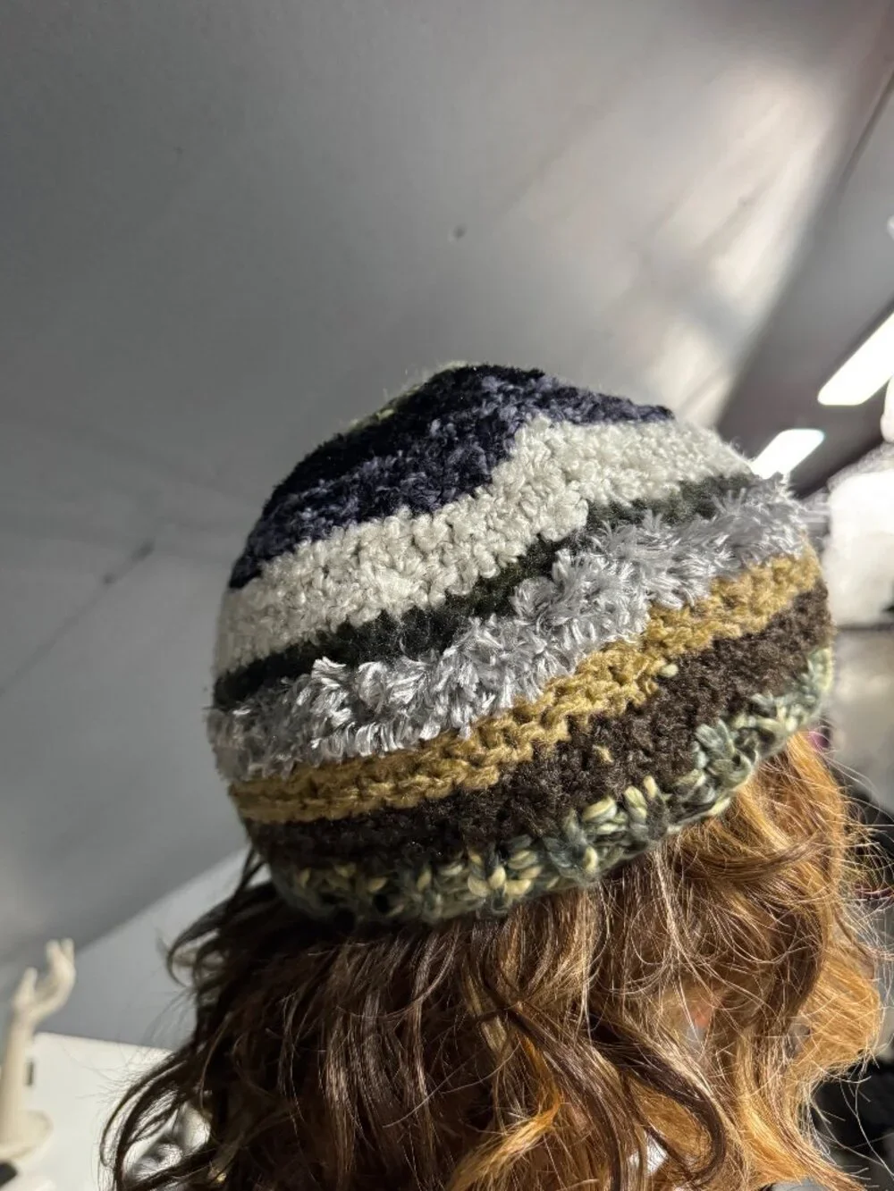 Loose woven winter hat-beautiful colors